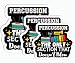 JPKDesigns 3Pcs Percussion Section Sticker - Multicolor Musical Notes Vinyl Sticker - Modern Contemporary Style - Decorative Laptop Decals for Vehicles, Electronics, Musical Instruments, Phones