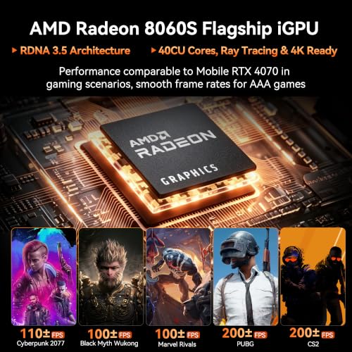 Image of GEEKOM A9 Mega New Mini PC,AMD Ryzen AI MAX+388(118TOPS)||LPDDR5X 64GB+1TB