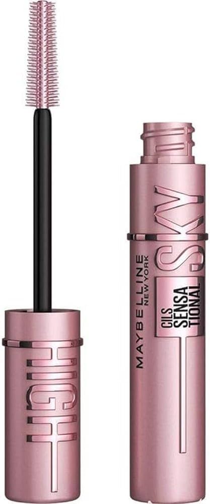 Maybelline New York - Mascara Volume Intense et Longueur Illimitée - Formule Enrichie en Extraits de Bambous et de Fibres - Sky High - Teinte : Very Black - 7,2 ml