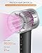PRITECH Hair Dryer of High Speed 1600W Negative Ionic Blow Dryer of 110,000 RPM Brushless Motor with Diffuser for Curly Hair,Professional Quiet Hairdryer with LED Display,5 Temps & 3 Speeds
