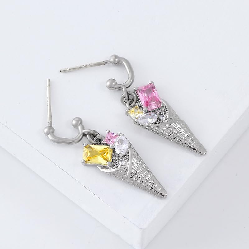 Boucles d'oreilles zircon et créoles dormeuses haute finition - 3