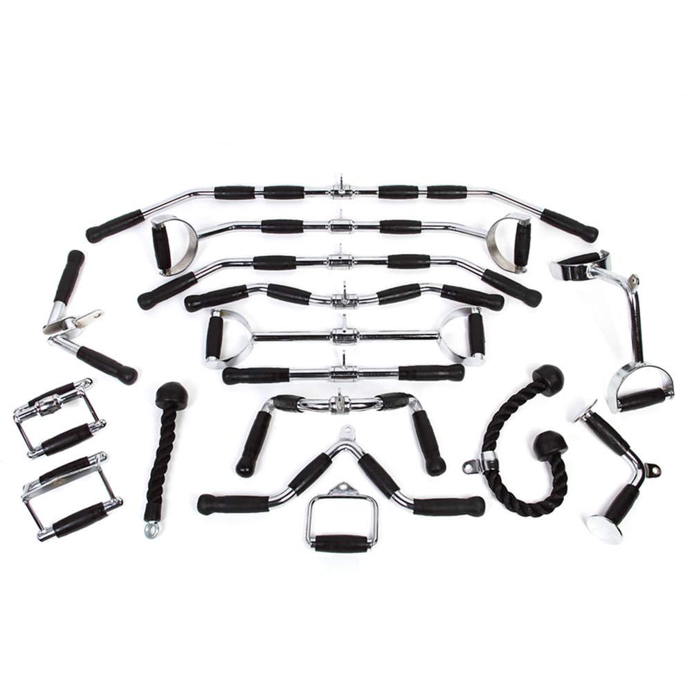 LHXDZC Cable Machine Attachments Strength Training Triceps Bar Attachment Drop Bar with Handle Power Cable Crossover Machine Attachments Cable Machine Rotatable