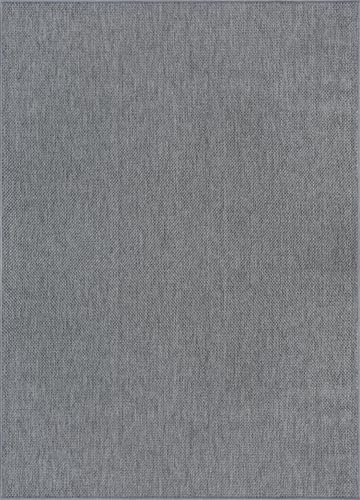 the carpet Mistra - Moderner In- und Outdoor Teppich, perfekt für das Wohnzimmer, Schlafzimmer oder die Terrasse, Wetterfest, langlebig und pflegeleicht, Anthrazit, 120 x 170 cm
