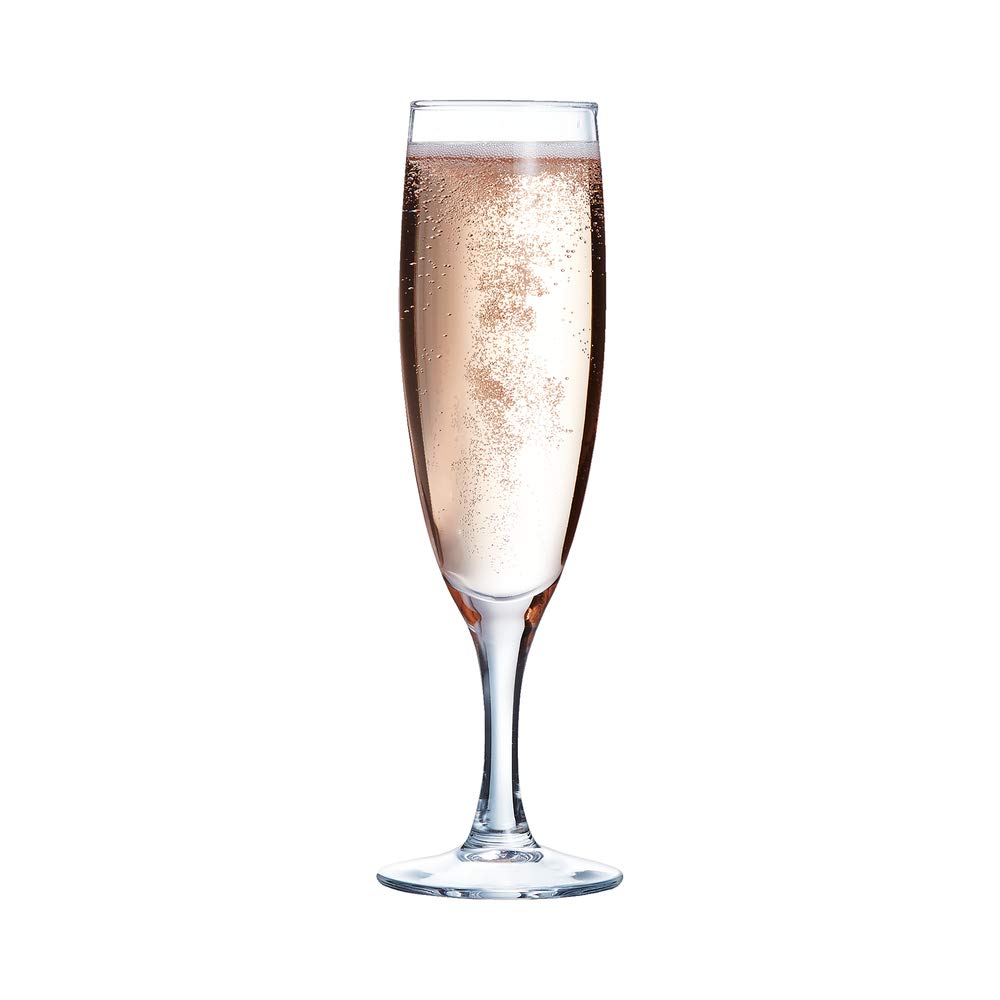 Arcoroc 56416 Flûte à Champagne Elégance, Verre, Transparent, 13 cl
