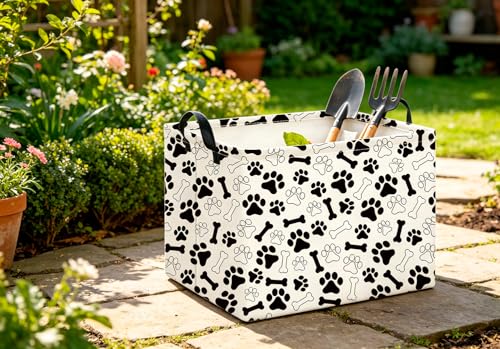 Image of CLOCOR Rectangular Storage Bin, Waterproof Home Organization,Gift Basket(Paw)