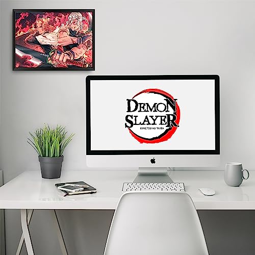 Image of MCSID RAZZ - Demon Slayer - Sound and Flame Hashira Design A4 Size Poster (With Frame) - Best Gift For Demon Slayer Fans /Best Artifacts To Your Home & Decor /For Anime Fandom