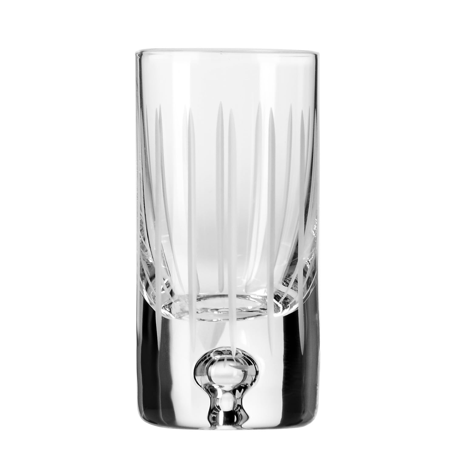 Krosno – Verres à Vodka, Liqueur et Spiritueux 50 ml, Lot de 6 – Verre en Cristal – 2 Motifs de Taille – Faits et Taillés à la Main – Collection Saga – Idéal comme Cadeau