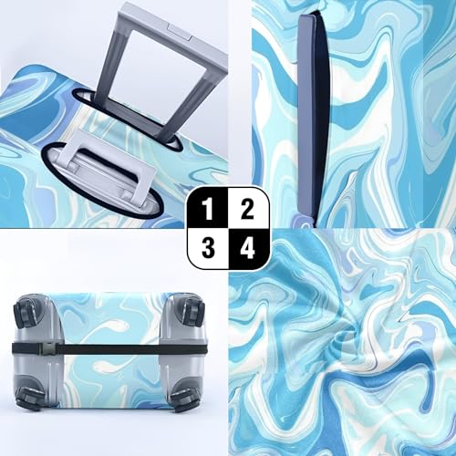 Blue Marble Luggage Cover Suitcase Protector Travel Luggage Cover Carry on Luggage Cover Washable Baggage Covers for Suitcase Fit 22-24 Inch Luggage4
