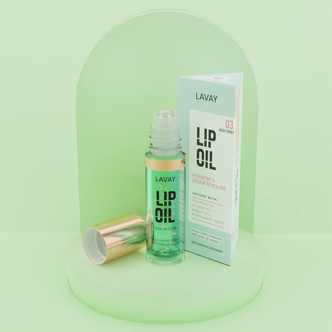 LAVAY LIP OIL, REVEAL MY COLOUR, Mighty Mint, Lip Gloss, Lip Balm