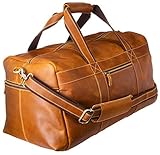 Viosi Genuine Leather Travel Duffel Bag | Oversized Weekend Luggage | Buffalo Leather Duffle Bag For Men/Women | Sports Gym Overnight Carry-On Bag | Great Gift Idea (19' Hunter)