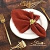 30 Pack Handmade Cloth Napkins with Fringe,100% Cotton Napkins,Natural Soft Rustic Cotton Dinner Napkins for Wedding Party Event Table Decoration(Terracotta,16 * 16 Inch)
