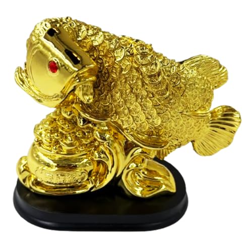 Image of Exclusive Fengshui Polyresin Arowana Fish Showpiece for Career, Luck & Education (AF-5007)