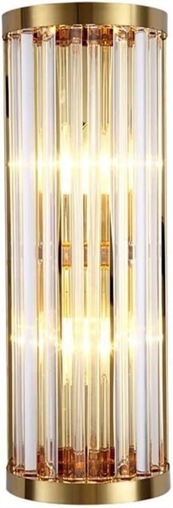 ASerZenith Gold Long Crystal Decoration Wall Light Vanity Bathroom Light Bar Wall Sconce Modern Bedroom Wall Lamp