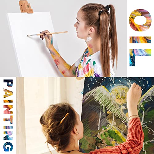 12 Pieces Stretched Canvas Side Length Blank Canvas Triangle Square Hexagon Shape Fabric Painting Canvas Panels Canvas Boards Art Supplies For Painting Acrylic Pouring Artist Hobby Painters (10 Inch) #TOP4