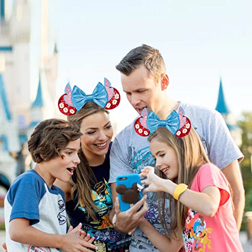 Image of FANYITY Mouse Ears, Sequin Mouse Ears Headband for Boys Girls Women (Red)