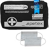 Petex 43930004 Verbandtasche Inhalt nach DIN 13164:2022, schwarz