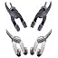 Black+Silver (1 Pair)