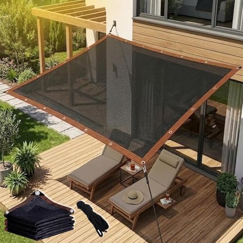 Voile d'ombrage de jardin YVYKFZD 7.5x15m filet protection solaire UV - 2