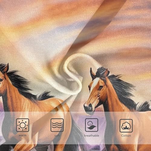 Flower Girls Underwear Toddler 2t Cotton Panties for Girl Wild Horses Running Dusty Kids Briefs Undies3