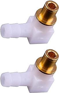 SAOIGEJUA (2Pack) Carburetor Fuel Fitting Elbow Carb Hose Connector Fits Briggs & Stratton Engine Snowblower Lawn Tractor Generator 692317 493496 494451 Yardbird Chipper
