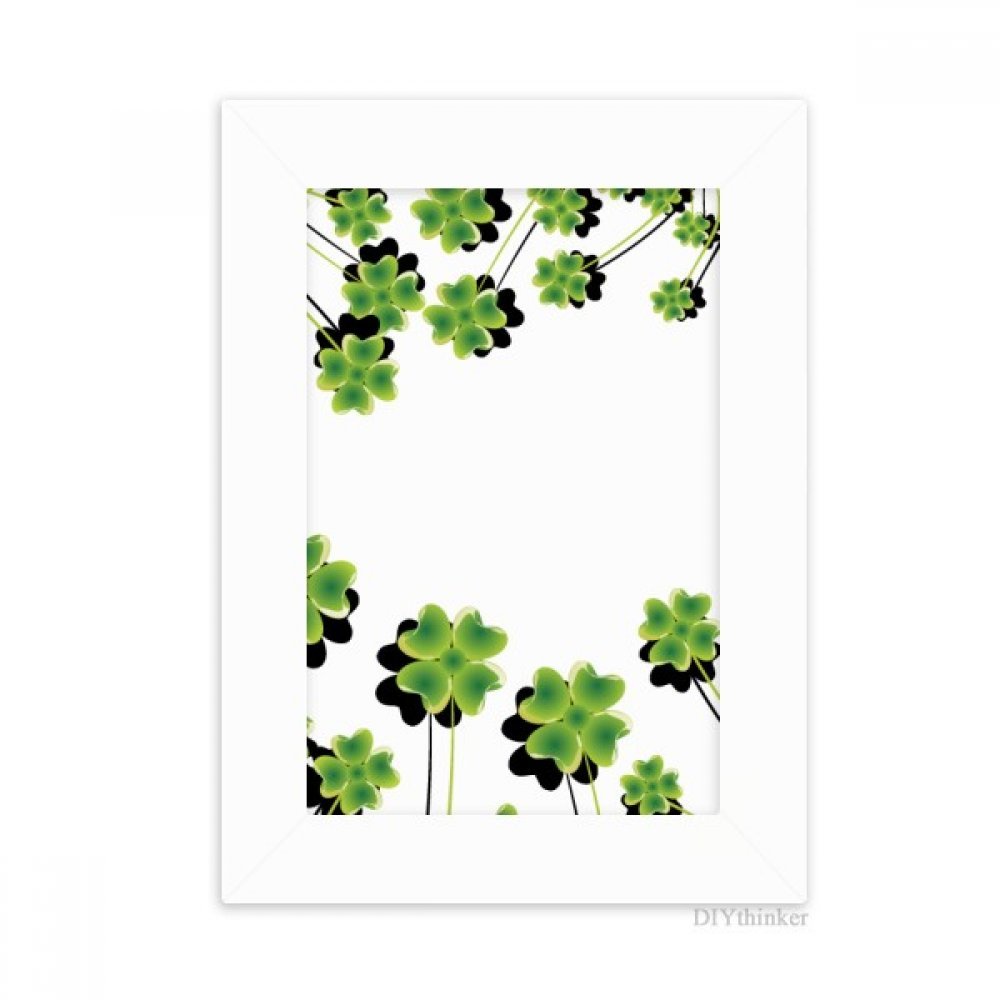 Cadre photo peinture d'art Irlande blanc et multicolore, support photo de bureau élégant