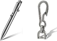 Vista 1 de KeyUnity KP03ST Titanium EDC Bolt Action Pen & KM14SW Titanium EDC Llavero Clip con Abrebotellas Bundle