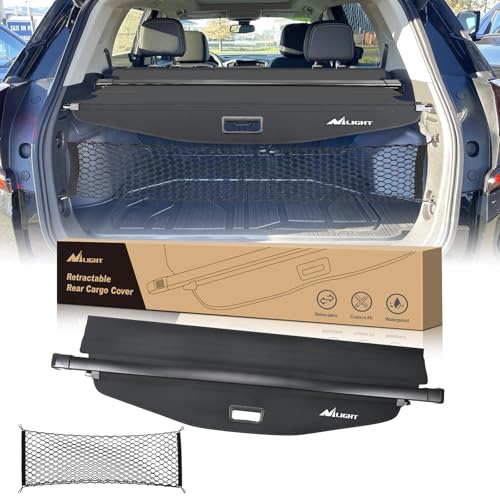 Nilight Cargo Cover Fit for Chevy Equinox GMC Terrain 2018 2019 2020 2021 2022 2023 2024 2025, Retractable Privacy Security Shield Shade Rear Trunk Cover, with Trunk Storage Net