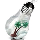 TOP FILM 加湿器 卓上加湿器 USB 超音波式 大容量 400ml 加湿器 ペットボトル 電球型 LED搭載7色変換 静か 花粉症 花粉対策に 乾燥防止 空焚き防止 オフィス用 会社 家庭用 (シルバー)