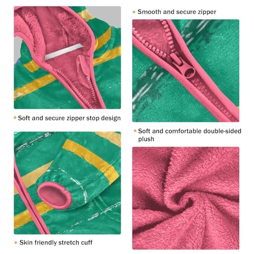 GuoChe Colored Stripes Hooded Fleece Jacket Baby3