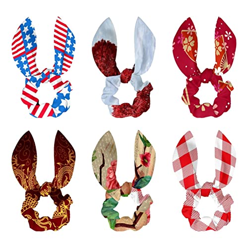 Nœud papillon pour queue de cheval et élastiques chouchous rouge et blanc pour pique-nique