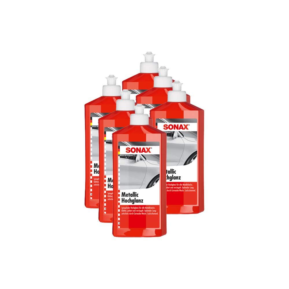 SONAX 6 x 03172000 metallichochglanz abrillantador (para Metal ICL Acke 500 ML