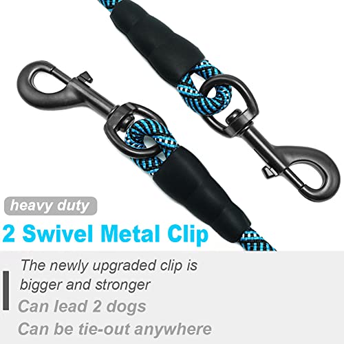 Mycicy Tie-Out Check Cord Long Rope Dog Leash, 8Ft 15Ft 30Ft Long Dog Tether Great For Large Medium Small Dogs Training, Camping, Or Backyard (8Ft-Blue) #TOP1