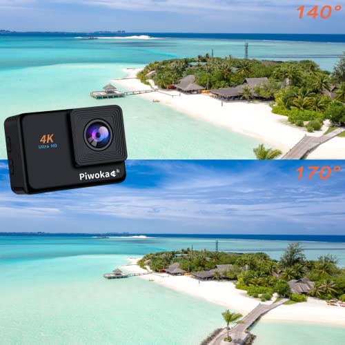 Piwoka Action Cam 4K 30fps con WiFi e Telecomando