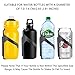HUALONG Bike Water Bottle Holder for Road Bikes Mountain MTB Gravel Bike Water Bottle Cages Aerodynamic Design Universal with Screw Wrench Black Matte A-Shape 2-Pack