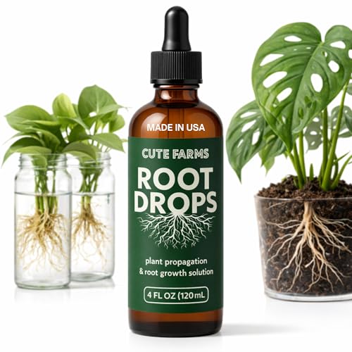 Root Drops - Liquid Rooting Booster | Rapid Growth Stronger Root System Reduced Transplant Shock | Ideal for Water Soil Leca | Perfect for Indoor Plants: Pothos Monstera Philodendron (4 oz)