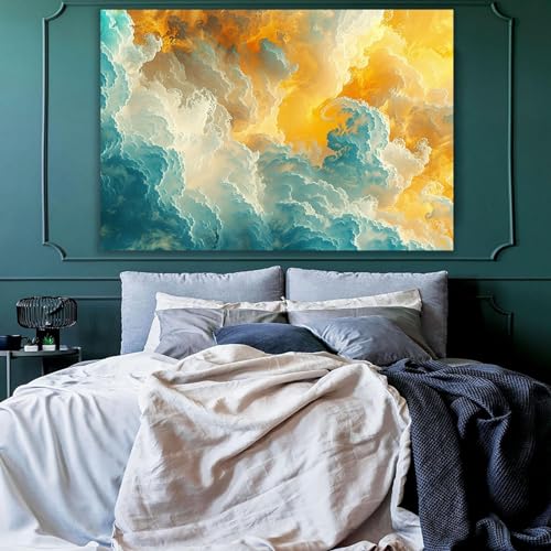 Pintura de nube abstracta GFDJKHT de alta calidad enmarcada de 60x80cm 3
