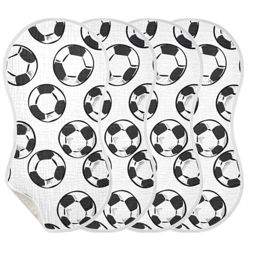 Baby Burp Cloths, Soft Absorbent Burping Cloths for Babies, Cotton Milk Spit Up Rags, Large Size for Newborns, Baby Boys and Girls (Soccer Ball)3