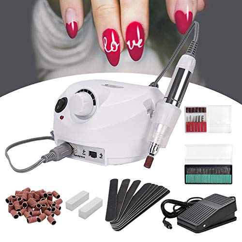 Riossad Nagelfräser, Profi Elektrische Nagelfeile Maniküre Pediküre Fräser Nageldesign Nagelkunst Kit 30000 U/min für… – Bild 6