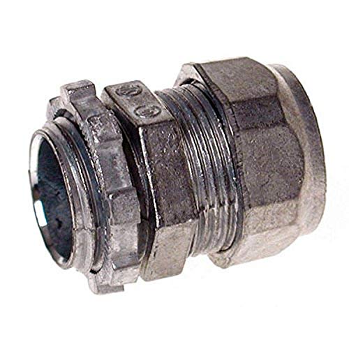 RACO 2803CP Connector, Compression, 3/4-Inch Trade Size, EMT, Zinc, Uninsulated, Pack of 25