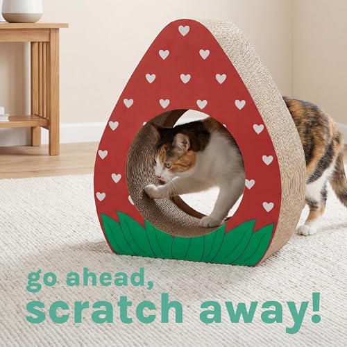 Kitty City Strawberry Casa Rascador para Gatos 18.5” x 7” miniatura 2