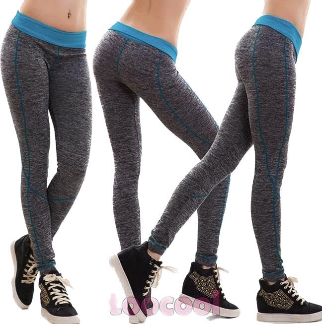devil Women's Trousers Jegging Sport Fitness Fluo Elastic Gym Single Pcs (Blue)-picture-32