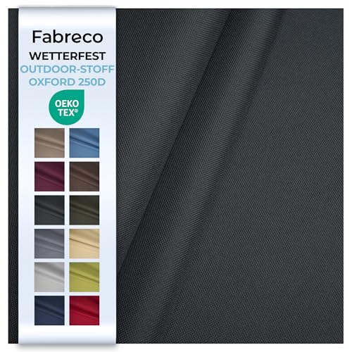 Fabreco – Wasserabweisender Oxford 250D Polyester Stoff Meterware – Ihre Wunschlänge | Vielseitiger Outdoorstoff für Gartenmöbel, Zelte & Sonnenschutz | Leicht, robust & pflegeleicht, Duneklgrau Fabreco – Wasserabweisender Oxford 250D Polyester Stoff Meterware – Ihre Wunschlänge | Vielseitiger Outdoorstoff für Gartenmöbel, Zelte & Sonnenschutz | Leicht, robust & pflegeleicht, Duneklgrau