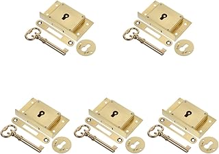 Homoyoyo 5 Conjuntos De Fechadura De Gaveta Dourada Fechadura De Gaveta Quadrada Fechadura De Gaveta Vintage Caixa De Madeira Fechadura De Caixa De Madeira Para Armário Fechadura De Porta