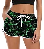 【Mode-Design】Diese damen hotpants mit tufenlos verstellbarer Komfortbund für perfekten Sitz, mit 2 Seitentaschen. Diese Boardshort bringt Ihren Körper perfekt zur Geltung.