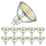 EACLL Bombillas LED GU5.3 4000K Blanco Neutro 5W Fuente de Luz 500 Lúmenes Equivalente 50W Halógena. 12V Sin Parpadeo MR16 Focos, 120 ° Spotlight, Blanca Neutra Natural Lámpara Reflectoras, 10 Pack