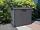 Duramax Cedargrain StoreAway 1200L Gartenhaus aus Kunststoff / flacher Deckel, Mülltonnenbox, Gartenhaus, solide Konstruktion, ideal für Werkzeuge, BBQs und 2x 240L Mülltonnen, 145x85x125 cm, Grau