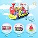 Gofimyee Light Up Train Toy for Toddlers: Transparent Gear Car Toy for Kids with Cool Light and Music Educational Crawling Toys for Baby Boys and Girls