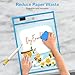 Toolterritary 48 Packs Oversized Dry Erase Pockets Reusable Sleeves with 3 Rings, 6 Assorted Colors 10x14 inch Job Ticket Holder, Heavy Dusty Work Order Sleeves for Classroom, School, Office