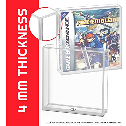 Image of Acrylic Video Game Box Protector Compatible for Nintendo Game Boy and Game Boy Advance - Acrylic GBA game case - 4mm Gameboy Box Protectors (Pack of 2)