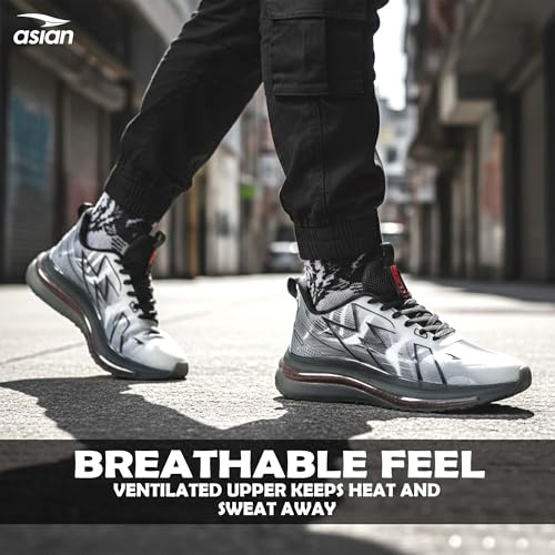Image of ASIAN Quantum-22 Men's Running Training Shoes - Memory Foam Lightweight Sports Shoes with Stylish Design & Shock Absorbing High Grip Sole | Breathable Athletic Walking Casual Gym Sneakers